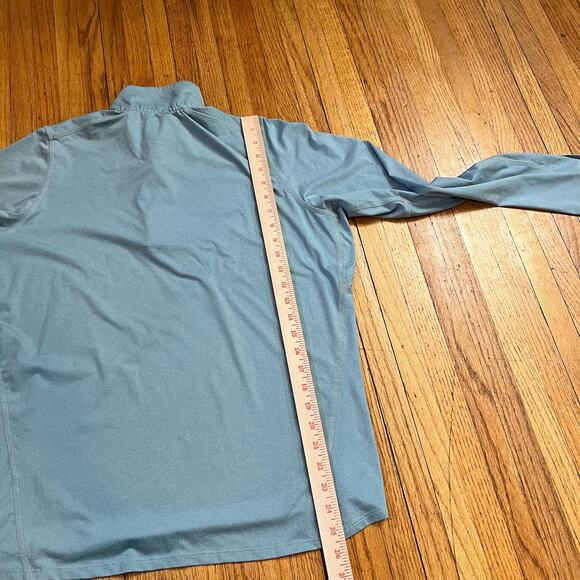 Swannies Shirt Mens Small Performance Quarter Zip Long Sleeve Golf Green Blue - Picture 6 of 9